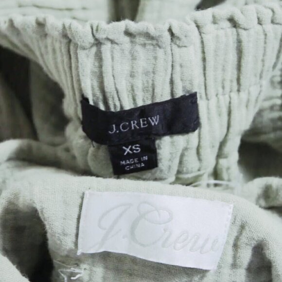 J.Crew Sage Green Gauze Shirt & Pull-On Short Set XS - Picture 6 of 9